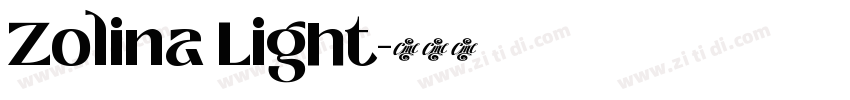 Zolina Light字体转换
